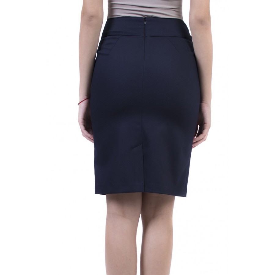 Straight Women's Skirt in Dark Blue 17526 Straight Women's Skirt in Dark Blue 17526